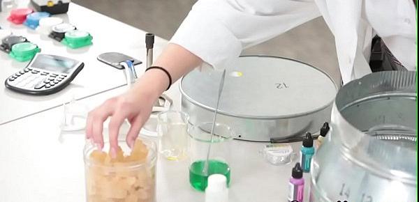  Teen gets gobbles jizzed in science lab